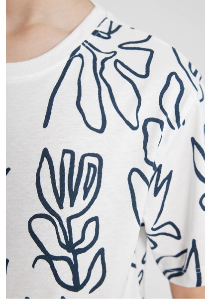 Erkek Çocuk Bisiklet Yaka Desenli Kısa Kollu Tişört indirimleri