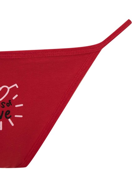 Fall in Love Slogan Kalp Desenli String Külot Z5949AZ23SP modelleri