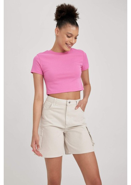 Regular Kargo Gabardin %100 Pamuk Şort fırsatları