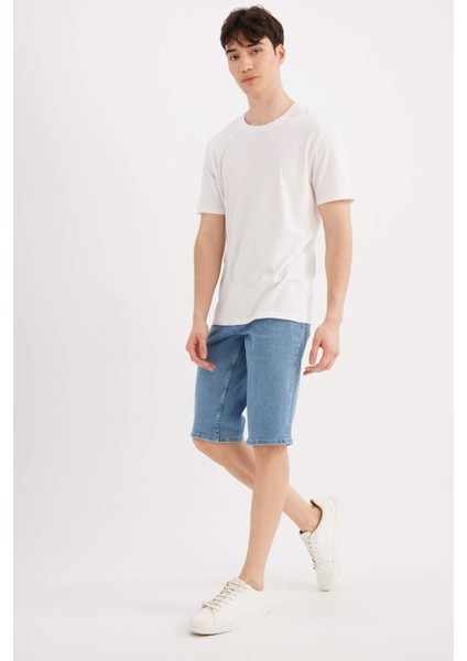 Regular Fit Jean Bermuda Şort A4805AX24SM