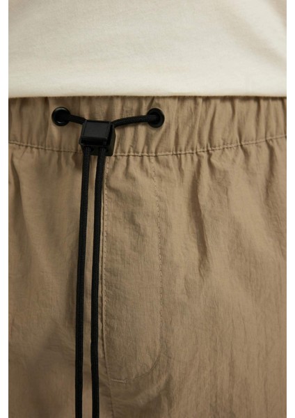 Fit Oversize Geniş Kalıp Kargo Cepli Dokuma Pantolon C1528AX24SM