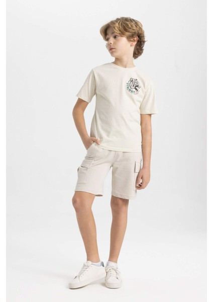 Erkek Çocuk Bisiklet Yaka Baskılı Kısa Kollu Tişört fiyatları