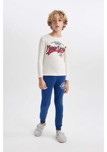 Erkek Çocuk Baskılı Uzun Kollu Pijama Takımı B2646A823WN indirimleri