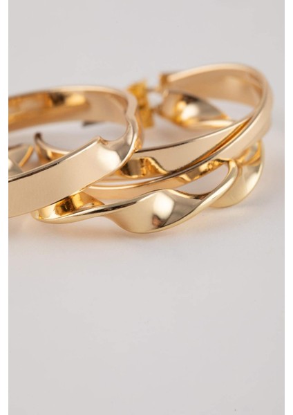 Kadın 3'lü Halka Gold Küpe C6473AXNS modelleri