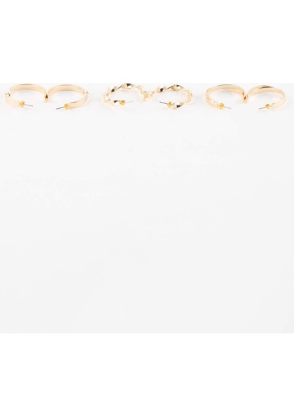 Kadın 3'lü Halka Gold Küpe C6473AXNS fırsatları