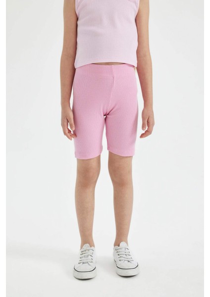 Kız Çocuk Basic Düz Biker Fitilli Kaşkorse Tayt fırsatları