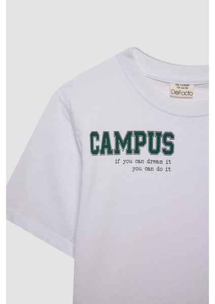 Erkek Çocuk Bisiklet Yaka Baskılı Kısa Kollu Tişört C7209A824AU modelleri