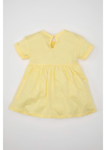 Kız Bebek Baskılı Kısa Kollu Elbise D0487A524HS