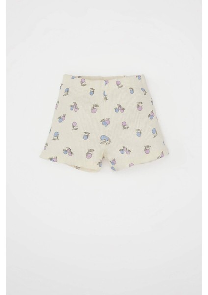 Kız Bebek Pijama Takımı Meyve Desenli Bisiklet Yaka Kısa Kollu Üst Şort C3481A524HS fiyatları