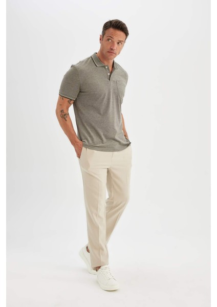 New Regular Fit Kısa Kollu Basic Düz Polo Tişört C6004AX24SM fiyatları