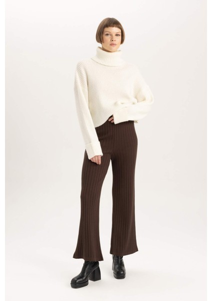 Wide Leg Geniş Paça İnce Kumaş Triko Pantolon C2041AX23CW