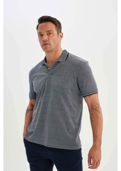 New Regular Fit Kısa Kollu Basic Düz Polo Tişört C6004AX24SM modelleri