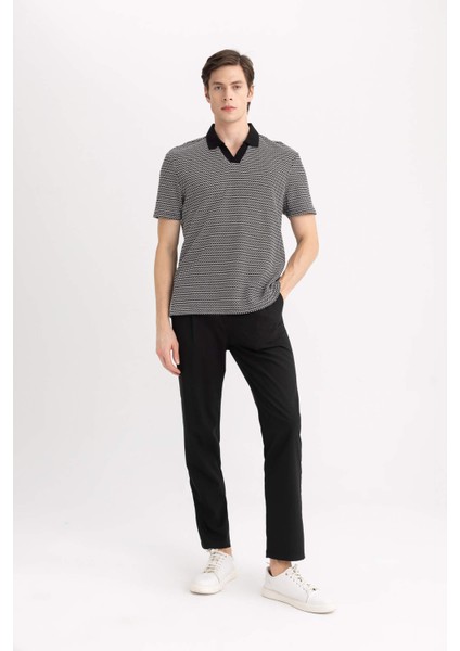 Yazlık Kumaş Pileli Pantolon Tailored Regular Fit Normal Kesim Basic Düz Cepli Düz Paça A7273AX24SP