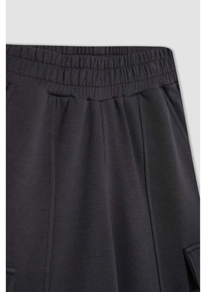 Kız Çocuk Wide Leg Geniş Bol Paça Kargo Eşofman Altı B6402A824SP