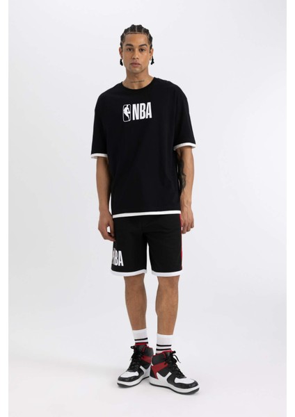 NBA Wordmark Oversize Fit Bisiklet Yaka Kısa Kollu Tişört Z4665AZ24SM indirimleri
