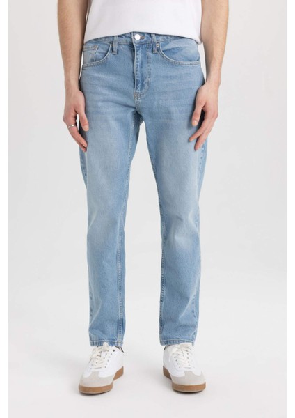 Slim Tapered Fit Dar Kalıp Normal Bel Daralan Paça Jean Pantolon C4220AX24SP