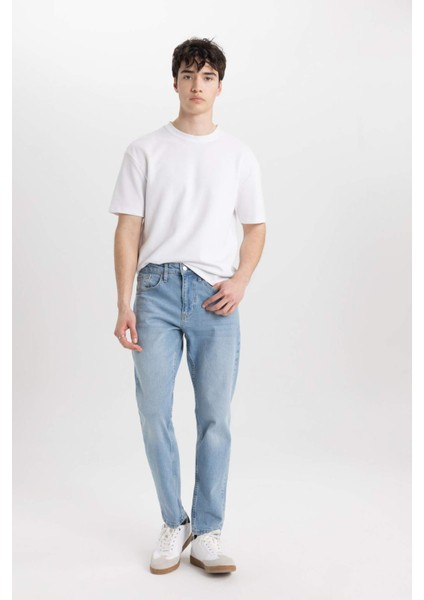 Slim Tapered Fit Dar Kalıp Normal Bel Daralan Paça Jean Pantolon C4220AX24SP