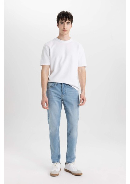 Slim Tapered Fit Dar Kalıp Normal Bel Daralan Paça Jean Pantolon C4220AX24SP
