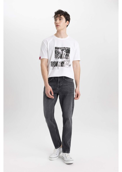 Slim Tapered Fit Dar Kalıp Normal Bel Daralan Paça Jean Pantolon C4221AX24SP fiyatları