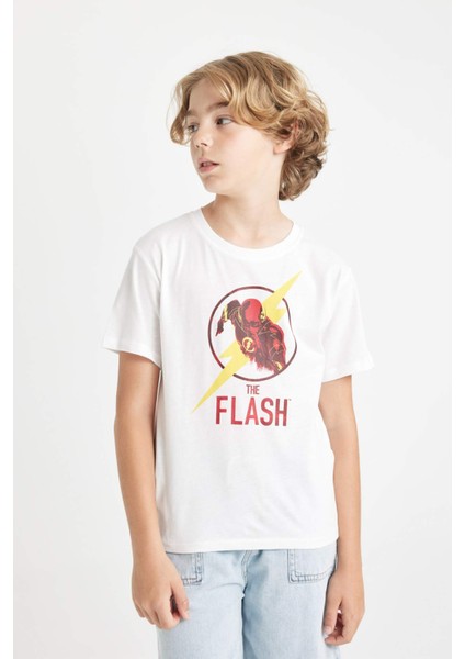 Erkek Çocuk The Flash Bisiklet Yaka Kısa Kollu Tişört C4442A824HS