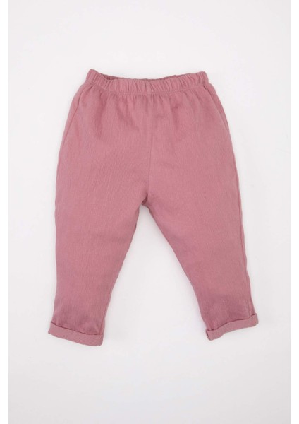 Kız Bebek 2'li Takım Yarım Kollu Bluz Beli Lastikli Pantolon C4013A524SM