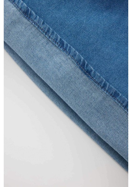 Kız Bebek Uzun Kollu Jean Elbise B8176A524SP