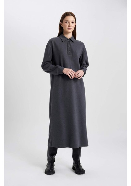 Regular Fit Selanik Kumaş Elbise B7260AX23WN