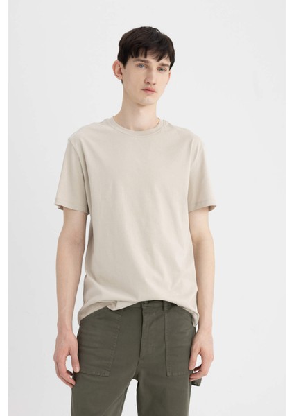 %100 Pamuk New Regular Fit Bisiklet Yaka Basic Düz Kısa Kollu Tişört V7699AZ24SP modelleri