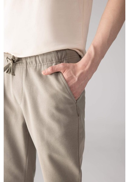 Jogger Pantolon Basic Düz Beli Bağcıklı Cepli Düz Paça C6022AX24SP