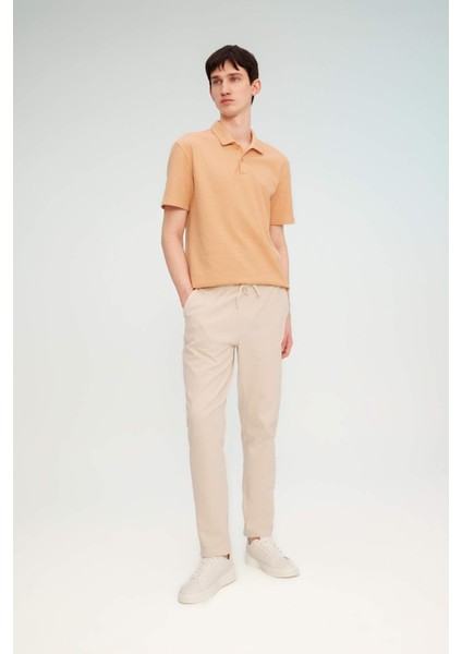 New Regular Fit Polo Yaka Basic Düz Kısa Kollu Tişört B4939AX24SP fiyatları