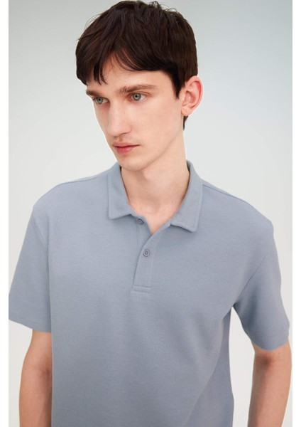 New Regular Fit Basic Düz Kısa Kollu Polo Tişört B4939AX24SP fırsatları