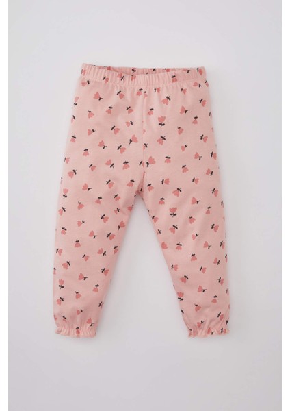 Kız Bebek Çiçekli Uzun Kollu Penye Pijama Takımı A9295A524Sp fiyatları