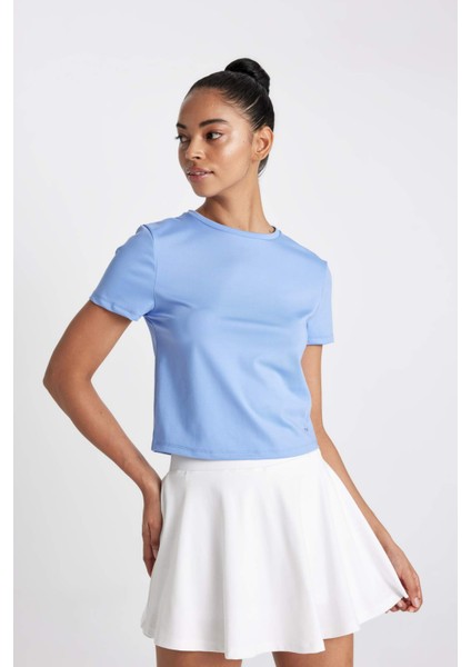 Fit Slim Fit Dar Kesim Bisiklet Yaka Arma Baskılı Sporcu Kısa Kollu Tişört C8369AX24HS modelleri