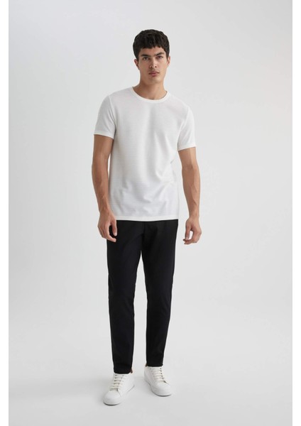 Slim Fit Dar Kesim Bisiklet Yaka Kısa Kollu Basic Düz Tişört M6608AZ24SP fiyatları