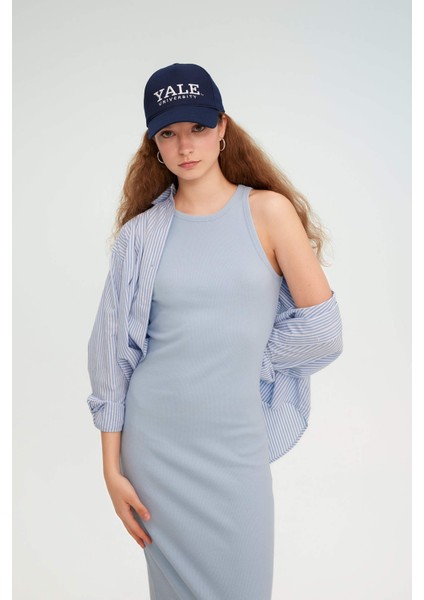 Bodycon Halter Yaka Fitilli Kaşkorse Maxi Kolsuz Elbise A4828AX24SM modelleri