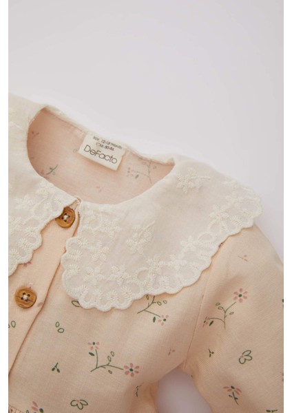 Kız Bebek Uzun Kollu Twill Elbise C0494A524SP fiyatları
