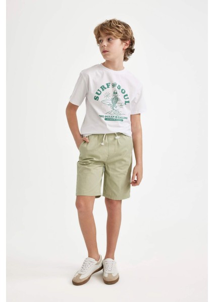 Erkek Çocuk Bisiklet Yaka Baskılı Kısa Kollu Tişört fiyatları