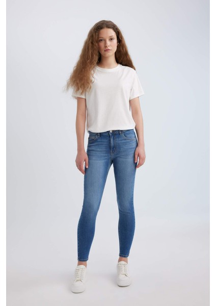 Rebeca Skinny Fit Normal Bel Dar Paça Uzun Jean Pantolon B6506AX24SP fiyatları