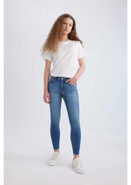 Rebeca Skinny Fit Normal Bel Dar Paça Uzun Jean Pantolon B6506AX24SP modelleri