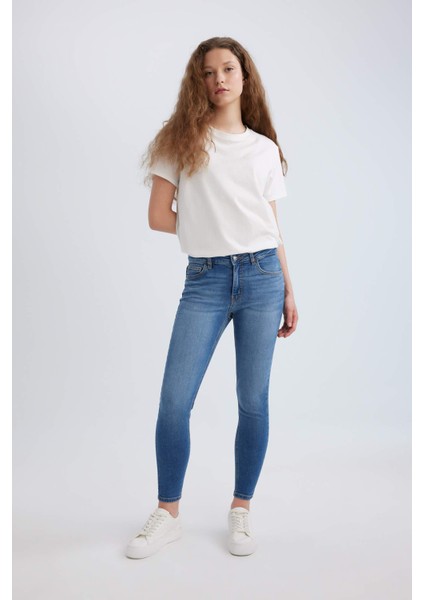 Rebeca Skinny Fit Normal Bel Dar Paça Uzun Jean Pantolon B6506AX24SP fırsatları
