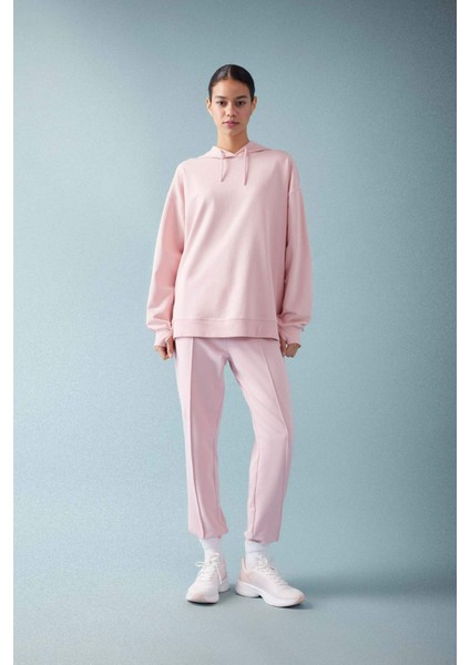 Fit Oversize Kapüşonlu Basic Düz Sporcu Sweatshirt B4656AX24SP