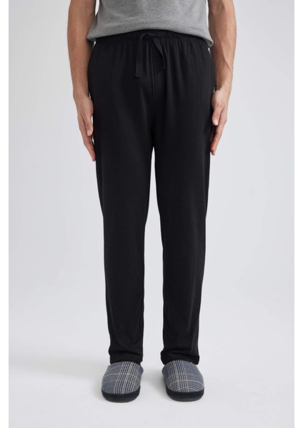 Regular Fit Beli Bağcıklı Düz Paça Cepli Pijama Altı Z7323AZ24SP