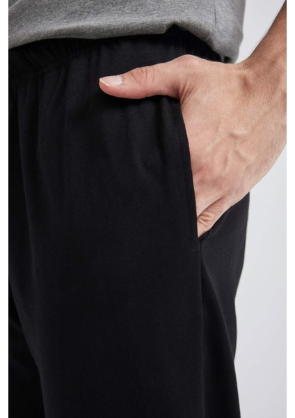 Regular Fit Beli Bağcıklı Düz Paça Cepli Pijama Altı Z7323AZ24SP