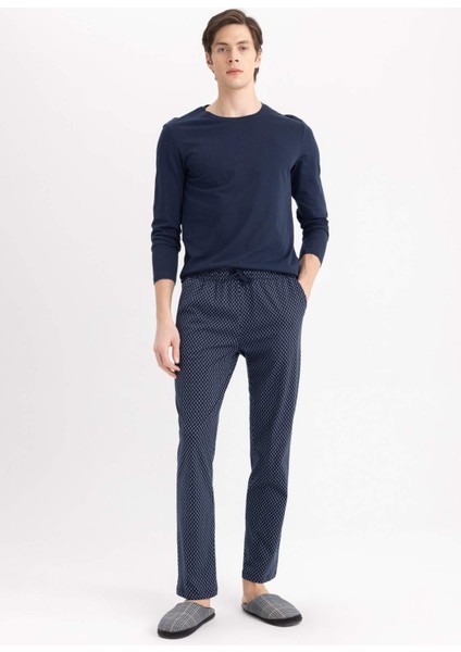 Slim Fit Dar Kesim Bisiklet Yaka Basic Düz Uzun Kollu Pijama Üstü Z2771AZ24SP