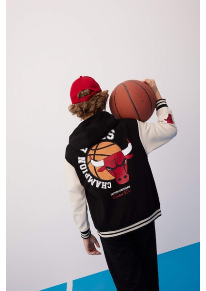 Erkek Çocuk NBA Chicago Bulls Kapüşonlu Bomber Hırka B6818A824SP