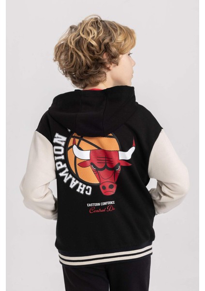 Erkek Çocuk NBA Chicago Bulls Kapüşonlu Bomber Hırka B6818A824SP
