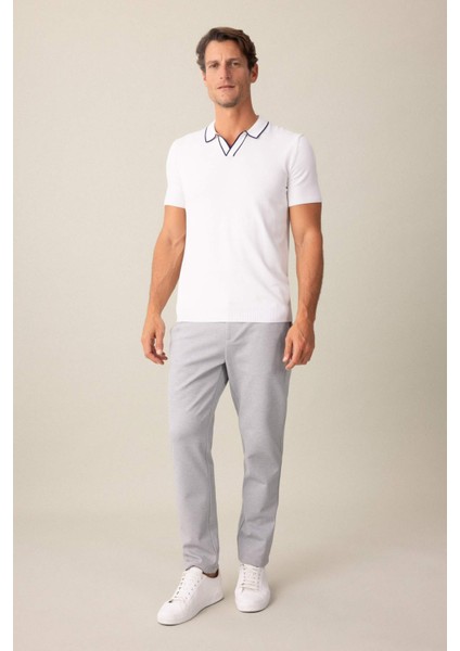 Modern Fit Kısa Kollu Triko Polo Tişört C4984AX24SM