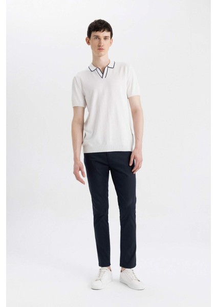 Modern Fit Kısa Kollu Triko Polo Tişört C4984AX24SM
