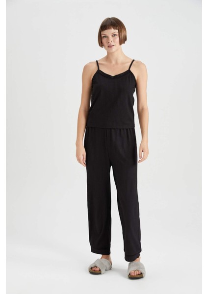 Regular Fit Askılı Casual Pijama Üstü-Fall in Love B6560AX23AU