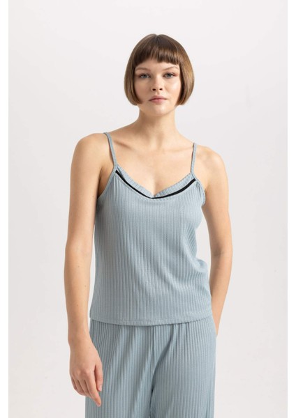 Fall in Love Regular Fit Askılı Casual Pijama Üstü B6560AX23AU